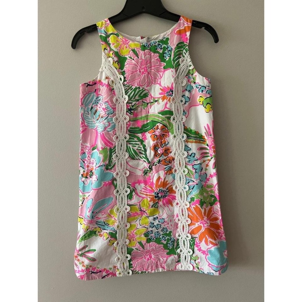 Lilly Pulitzer For Target Girls Nosey Posey Shift Dress Large 10/12